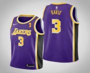 Wholesale Cheap Youth Los Angeles Lakers #3 Anthony Davis 2020 NBA Finals Champions Statement Purple Jersey