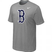 Wholesale Cheap MLB Boston Red Sox Heathered Nike Blended T-Shirt Light Grey