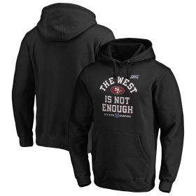 Wholesale Cheap San Francisco 49ers NFL 2019 NFC West Division Champions Cover Two Pullover Hoodie Black