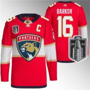 Wholesale Cheap Men's Florida Panthers #16 Aleksander Barkov Red 2023 Stanley Cup Final Stitched Jersey
