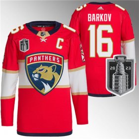 Wholesale Cheap Men\'s Florida Panthers #16 Aleksander Barkov Red 2023 Stanley Cup Final Stitched Jersey