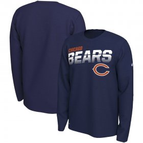 Wholesale Cheap Chicago Bears Nike Sideline Line of Scrimmage Legend Performance Long Sleeve T-Shirt Navy