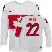Wholesale Cheap Olympic 2014 CA. #22 Jamie Benn White Stitched NHL Jersey