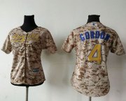 Wholesale Cheap Royals #4 Alex Gordon Camo Women's Fashion Stitched MLB Jersey