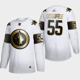 Wholesale Cheap Winnipeg Jets #55 Mark Scheifele Men\'s Adidas White Golden Edition Limited Stitched NHL Jersey