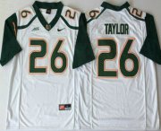 Wholesale Cheap Men's Miami Hurricanes #26 Sean Taylor White Stitched NCAA Nike College Football Jersey