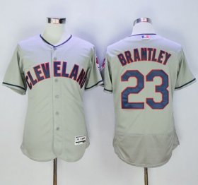 Wholesale Cheap Indians #23 Michael Brantley Grey Flexbase Authentic Collection Stitched MLB Jersey