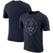 Wholesale Cheap Men's Dallas Cowboys Nike Navy Fan Gear Icon Performance T-Shirt