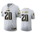 Wholesale Cheap Philadelphia Eagles #20 Brian Dawkins Men's Nike White Golden Edition Vapor Limited NFL 100 Jersey