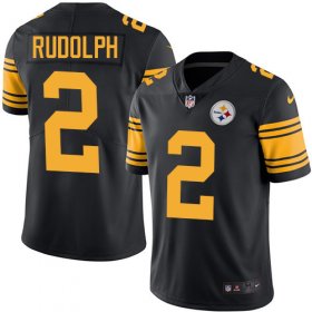 Wholesale Cheap Nike Steelers #2 Mason Rudolph Black Men\'s Stitched NFL Limited Rush Jersey