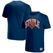 Wholesale Cheap Men's Chicago Bears x Staple Navy Logo Lockup T-Shirt