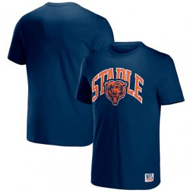 Wholesale Cheap Men\'s Chicago Bears x Staple Navy Logo Lockup T-Shirt