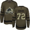 Wholesale Cheap Adidas Avalanche #72 Joonas Donskoi Green Salute to Service Stitched Youth NHL Jersey