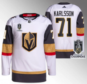 Wholesale Cheap Men's Vegas Golden Knights #71 William Karlsson White 2023 Stanley Cup Champions Stitched Jersey