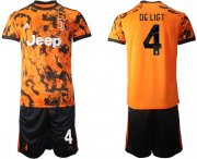 Wholesale Cheap Men 2020-2021 club Juventus Second away 4 orange Soccer Jerseys