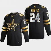 Cheap Dallas Stars #24 Roope Hintz Men's Adidas Black Golden Edition Limited Stitched NHL Jersey