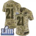 Wholesale Cheap Nike Rams #21 Aqib Talib Camo Super Bowl LIII Bound Women's Stitched NFL Limited 2018 Salute to Service Jersey