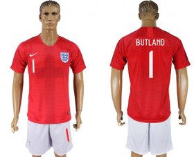 Wholesale Cheap England #1 Butland Away Soccer Country Jersey