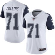 Wholesale Cheap Nike Cowboys #71 La'el Collins White Women's Stitched NFL Limited Rush Jersey