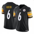 Cheap Men's Pittsburgh Steelers #6 Patrick Queen Black F.U.S.E. Vapor Untouchable Limited Football Stitched Jersey