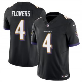 Cheap Men\'s Baltimore Ravens #4 Zay Flowers Black 2023 F.U.S.E. Vapor Limited Football Stitched Jersey