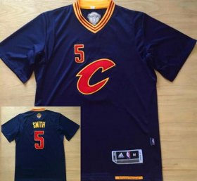 Wholesale Cheap Men\'s Cleveland Cavaliers #5 J.R. Smith Navy Blue Revolution 30 Swingman Short-Sleeved Basketball Jersey