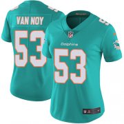 Wholesale Cheap Women's Miami Dolphins #53 Kyle Van Noy Aqua Green Team Color Stitched Vapor Untouchable Limited Jersey