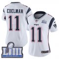 Wholesale Cheap Nike Patriots #11 Julian Edelman White Super Bowl LIII Bound Women's Stitched NFL Vapor Untouchable Limited Jersey