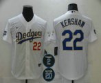 Wholesale Cheap Men's Los Angeles Dodgers #22 Clayton Kershaw Red Number White Gold #2 #20 Patch Stitched MLB Cool Base Nike Jersey