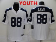 Wholesale Youth Dallas Cowboys #88 CeeDee Lamb White Thanksgiving Vapor Untouchable Stitched NFL Nike Limited Jersey