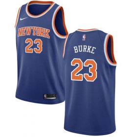 Wholesale Cheap Nike New York Knicks #23 Trey Burke Blue NBA Swingman Icon Edition Jersey