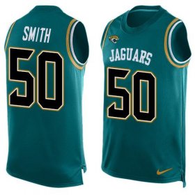 Wholesale Cheap Nike Jaguars #50 Telvin Smith Teal Green Alternate Men\'s Stitched NFL Limited Tank Top Jersey