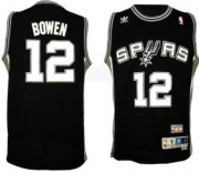 Wholesale Cheap San Antonio Spurs #12 Bruce Bowen Black Swingman Throwback Jersey