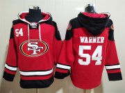 Wholesale Cheap Men's San Francisco 49ers #54 Fred Warner Red Team Color New NFL Hoodie