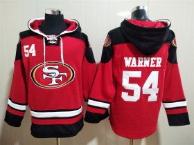 Wholesale Cheap Men\'s San Francisco 49ers #54 Fred Warner Red Team Color New NFL Hoodie