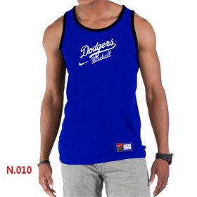 Wholesale Cheap Men\'s Nike Los Angeles Dodgers Home Practice Tank Top Blue