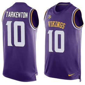 Wholesale Cheap Nike Vikings #10 Fran Tarkenton Purple Team Color Men\'s Stitched NFL Limited Tank Top Jersey