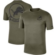 Wholesale Cheap Men's Detroit Lions Nike Olive 2019 Salute to Service Sideline Seal Legend Performance T-Shirt
