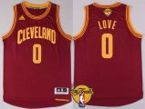 Wholesale Cheap Men's Cleveland Cavaliers #0 Kevin Love 2015 The Finals New Red Jersey