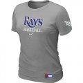 Wholesale Cheap Women's Tampa Bay Rays Nike Short Sleeve Practice MLB T-Shirt Light Grey