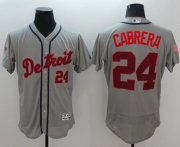 Wholesale Cheap Tigers #24 Miguel Cabrera Grey Fashion Stars & Stripes Flexbase Authentic Stitched MLB Jersey