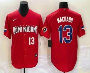 Cheap Men's Dominican Republic Baseball #13 Manny Machado Number 2023 Red World Classic Stitched Jersey