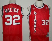 Wholesale Cheap Portland Trail Blazers #32 Bill Walton Red Swingman Throwback Jersey