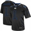 Wholesale Cheap Nike Colts #1 Pat McAfee Lights Out Black Men's Stitched NFL Elite Jersey