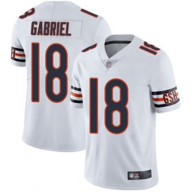Wholesale Cheap Nike Bears #18 Taylor Gabriel White Men\'s Stitched NFL Vapor Untouchable Limited Jersey