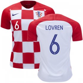 Wholesale Cheap Croatia #6 Lovren Home Kid Soccer Country Jersey