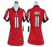 Wholesale Cheap Nike Falcons #11 Julio Jones Red Team Color Women's Stitched NFL Elite Jersey