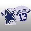 Wholesale Cheap NFL Dallas Cowboys #13 Michael Gallup White Men's Mitchell & Nell Big Face Fashion Limited NFL Jersey