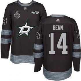 Wholesale Cheap Adidas Stars #14 Jamie Benn Black 1917-2017 100th Anniversary 2020 Stanley Cup Final Stitched NHL Jersey
