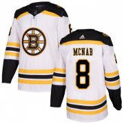 Wholesale Cheap Adidas Boston Bruins #8 Peter Mcnab White Away Authentic Stitched NHL Jersey